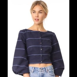 Mara Hoffman Gertrude Top in Navy size 2